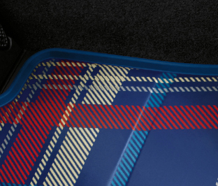 All Weather Floor Mats In The Speedwell Blue Design Rear