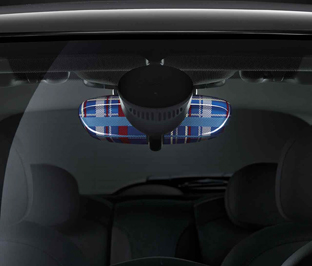 Interior Mirror Cap In Speedwell Blue Design