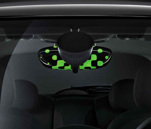 Interior Mirror Cap In Vivid Green Design