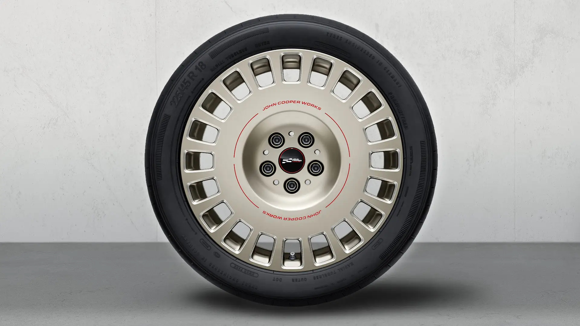 18" JCW Rallye Spoke 992 Bicolor Alloy Wheel (Vibrant Silver, polished), summer complete wheel set